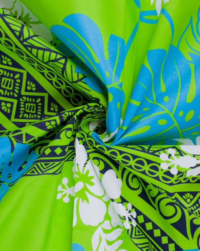 Polynesian Fabric TERENA Green - Tissushop